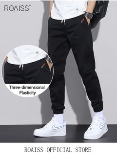 Buy Men's Cargo Pants Casual Pants Made of Pure Cotton with Elastic Drawstring Suitable for Various Body Types Simple and Trendy in Saudi Arabia