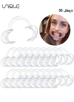 Buy 30-Pack Dental Cheek Retractor, Professional Autoclavable Mouth Opener Retractors, for Dentist, Teeth Whitening, Party, Mouthguard Challenge Game - Size M, Clear in UAE