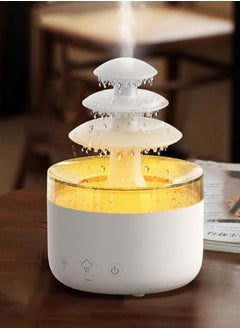 Buy Three Layers Rain Cloud Humidifier Rain Drip colorful 7 Colors Aromatherapy Machine Mushroom Humidifier Diffuser in Saudi Arabia