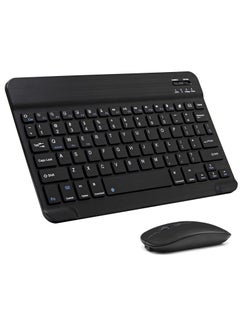 Buy Ultra-Slim Bluetooth Keyboard and Mouse Combo Rechargeable Portable Wireless Keyboard Mouse Set for Apple iPad iPhone and Above Samsung Tablet Phone Smartphone Android Windows (White in UAE