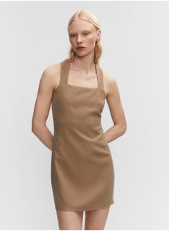 Buy Square Neck Knitted Dress in UAE