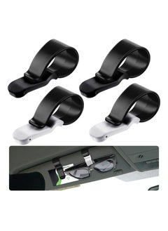 اشتري SYOSI Car Visor Clip with Silicone Non Slip Pad,4 Pcs Multi Purpose Vehicle Visor Accessories Sunglasses Holder, Vehicle Sunglasses Sun Visor Clip for Glasses Card Pen Holder Ticket Clip Universal في السعودية