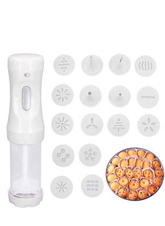 Buy Electric Cookie PressTool Kit DIY Maker with 12 Discs and 4 Icing Tips for Biscuit Decoration Cakes Decorating For Any Holidays in UAE