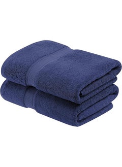 Buy Bath Towel 100% Cotton 50 X 90  cm-Dark Blue in Egypt