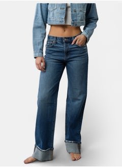 Buy AE Stretch High-Waisted Stovepipe Cuffed Jean in Egypt