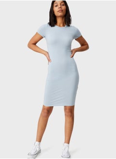 Buy Crew Neck Bodycon Dress in Saudi Arabia