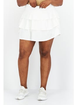 Buy Women Solid Basic Skort, White in UAE