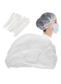 Buy 200 Pack Disposable Bouffant Cap, Latex Free Head Cover for Food Service, Cooking and Salon in UAE