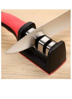 Buy 3-stage knife and scissor sharpener in minutes with non-slip base for the kitchen in Egypt