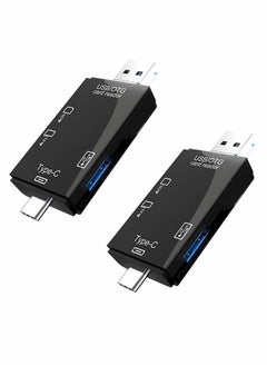 Buy 2PCs 2-Slot Type-C OTG and USB 3.0 Micro SD Card Reader Multifunction Connector Supports for CF/SD/SDHC/SCXC/MMC/MMC Micro, Etc Windows Mac Linux, Certain Android Systems in UAE