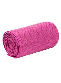 Buy Microfiber Yoga Towel Skin-friendly Sweat-absorbent Anti-skid Machine Washable Yoga Classes Towel with Carry Bag in Saudi Arabia