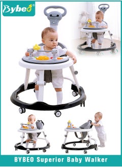 Buy 3 in 1 Baby Walker With Parent Push Handle, Children Walkers with Wheels, Adjustable Height Multifunction and Big Comfortable Seat Cushion, Detachable Trampoline Mat for Infants Boys Girls in UAE