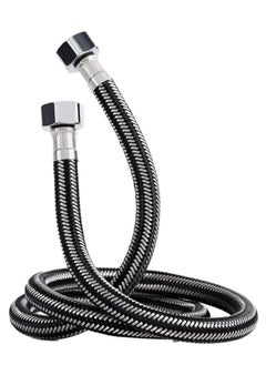 Buy 1.2 Meter Stainless Steel Braided Hose Hot Cold Water Flexible Plumbing Pipe 1/2inch for Bathroom Kitchen Sink Water Inlet Hoses Suitable for Toilet Taps Water Heaters in UAE