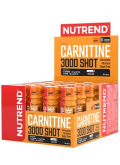 اشتري Carnitine 3000 Shot, 20 x 60 ml, Orange Flavor - High-Dose Liquid L-Carnitine for Fat Metabolism and Energy Boost في الامارات