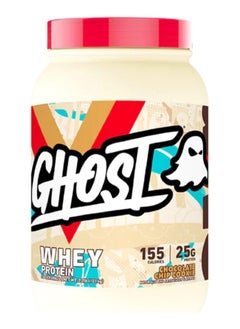 Buy GHOST WHEY Protein Chocolate Chip Cookie - 2.2lb, 25g of Protein - Whey Protein Blend - ­Post Workout Fitness & Nutrition Shakes, Smoothies, Baking & Cooking - Cookie Pieces Inside in UAE