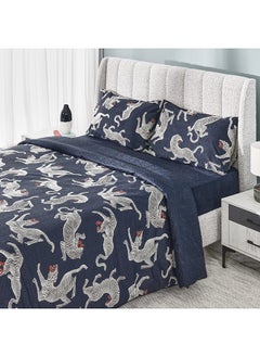 Buy Wildlife Queen Duvet Cover Set, Multicolour - 232 TC, 200x200 cm in UAE