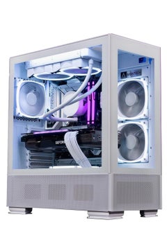 Buy Nanotech Neo White Gaming PC- Intel Core i5-12400F, DDR4 32GB (2*16) 3600MHz RAM, RTX 4060 8GB Graphics Card, 2TB NVMe M.2 SSD, AIO 2 Fan Liquid Cooler, 750W PSU, Windows11 Pro in UAE