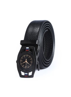 Buy 130CM Casual Versatile Wear Resistant Leather Automatic Buckle Belt in UAE