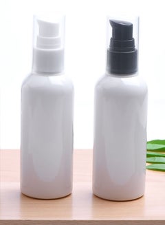 اشتري 2 Pcs Dispenser Shampoo Pump Hand Gel 100ml Refillable Empty Plastic Bottle Conditioner and Wash Shower for Bathroom Kitchen Office Laundry Room Lotions في الامارات
