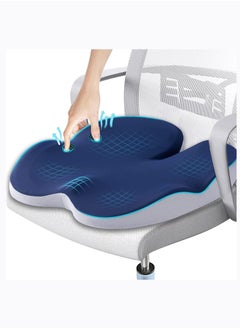 Buy Memory Foam Seat Cushion Car Seat Cushion Office Chair Seat Cushion for for Relief Tailbone and Hip Tire, Pressure Relief on the Coccyx for Office Chair, Car Seat and Wheelchair(bule) in Saudi Arabia