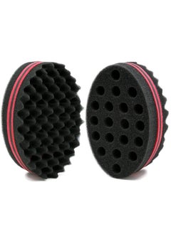 Buy Big Holes Barber Hair Brush Sponge Dreads Locking Twist Afro Curl Coil Wave Hair Care Tool, 1 Pc in UAE