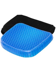 Buy Breathable gel seat cushion with non - slip cover to relieve pressure and back tailbone pain-Home Office Chair Car wheelchair, silicone, blue-from Rana store in Egypt