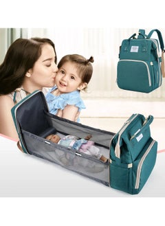 Buy Baby Diaper Bag Backpack Multifunction Diapers Changing Station for Boys Girls Outdoor and Travel Infant Shower Gifts Large Capacity 900d Oxford USB Port Green in UAE