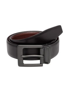 اشتري Reversible Real Leather Black Brown Belt for Men في الامارات