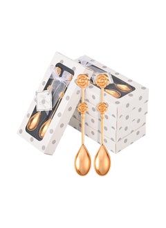 Buy Rose Gold Tea Spoons, Long Handle Coffee Dessert Spoon, Cute Demitasse Spoon for Stirring Drink Milkshake, 20 Pcs in Saudi Arabia