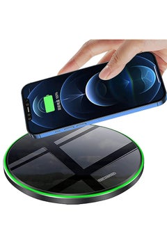 Buy 20W Max Fast Wireless Charging Pad Qi-Certified for iPhone 13/12/SE/11/X 15W Charge Mats Samsung S22/S21/S20/Note 20/10,for Galaxy Buds/Buds+ (20W-Mirror Black) in Saudi Arabia