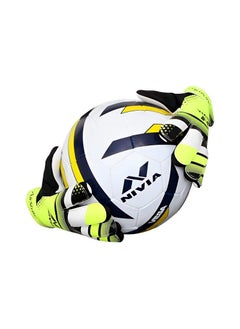 اشتري FOOTBALL GLAVES, Goalkeeper Gloves - Latex Soccer Gloves for Men and Women Football Gloves for Training and Match - Green في الامارات