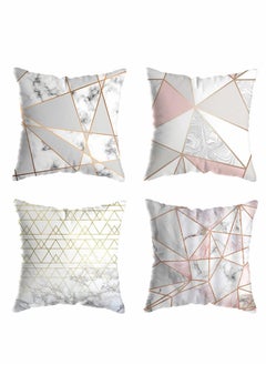 اشتري Pillow Covers, 18x18 inch for Home Decor Set of 4 Throw Pillow, Abstract Watercolor Decorative Throw Pillow Covers Set of 4 for Bed, Sofa, Couch, Soft Accent Cushion Cases في الامارات