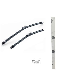 Buy Car Windshield Wiper Set, High Quality Material, Size 450 Mm, 18 Inches - 650 Mm, 26 Inches, 2 Pieces, GOLF 7 in Egypt