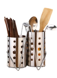 Buy 2 in 1 Stainless Steel Cutlery Holder with Drainer in Egypt