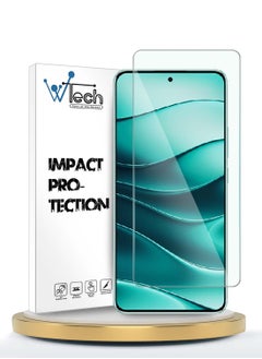 Buy Xiaomi Redmi Note 14 5G 2024 WTech Premium Series Curved Edges 9H 2.5D Tempered Glass Screen Protector - Clear in UAE