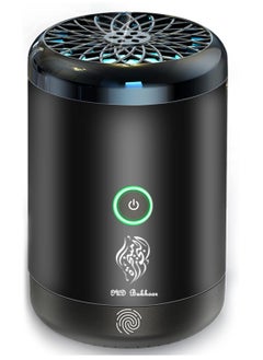 Buy Portable Car Electric Incense Burner Remote Control 16 Kinds LED Lights Black in Saudi Arabia