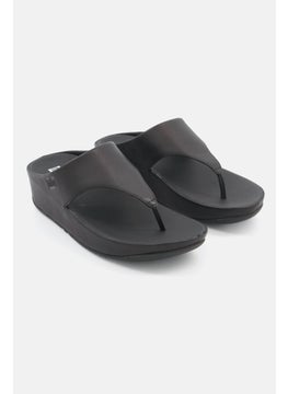 اشتري Women Slip On Shuv Leather Toe Post Sandals, Black في السعودية