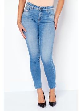 اشتري Women Skinny Fit  Wash Stretchable Denim, Blue في الامارات