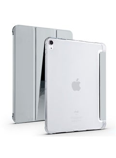 Buy Smart Transparent Back Shell Trifold Protective Shockproof Case Cover For Apple iPad 10 2022 10.9 Inch 10th Generation With Pen Holder Grey in Saudi Arabia