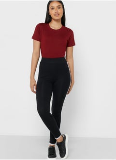 Buy Contrast Side Paneled Leggings in UAE