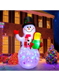 Buy 5 Ft Inflatable Snowman Christmas Outdoor Decoration Blow Up Snowman with Upgrade Rotating LED Lights for Holiday/Party/Xmas/Yard/Garden Decorations (1.5M/Snowman) in UAE