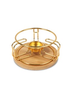 Buy Stainless Steel Lamp Holder Teapot Heating Furnace Accessories Holder Candle Holder Round Tea Warmer Wax Heater - Gold Rack in UAE