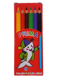 اشتري Prima Colored Pencils - Pack of 6 short colored pencils - multi-colored في مصر