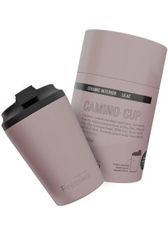 Buy Lilac Ceramic Interior Reusable Cup 12oz in Saudi Arabia