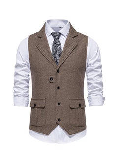 Buy New Retro Lapel Suit Vest in Saudi Arabia