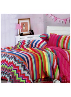 Buy Flat Bed sheet Set 100% Cotton 3 pieces size 180 x 250 cm Model 1005 from Family Bed in Egypt