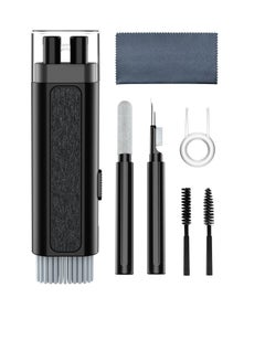اشتري 8 in 1 Cleaner Kit for Airpod, Earphone Cleaner Kit, Cleaning Pen with Brush, Multifunctional Cleaning Kit for Keyboard, Airpods, Computer, Laptop (Black) في السعودية