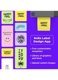 Buy Rollo Usb Shipping Label Printer - Commercial Grade Thermal Label Printer For Shipping Packages - High Speed Direct Thermal 4X6 Label Printer And Custom Sticker Label Maker - Supports Windows And Mac in UAE