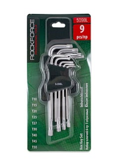 اشتري ROCKFORCE CrV L-type Long Torx Hex-Key Set 9pcs, in Plastic Holder في الامارات