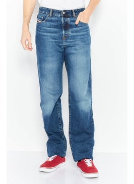 Buy Men 1955 Straight Fit Wash Non Stretchable Denim, Navy Blue in UAE